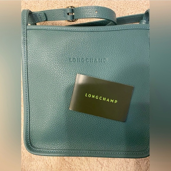 Longchamp Le Foulonne Green Leather Crossbody Bag - Picture 4 of 5